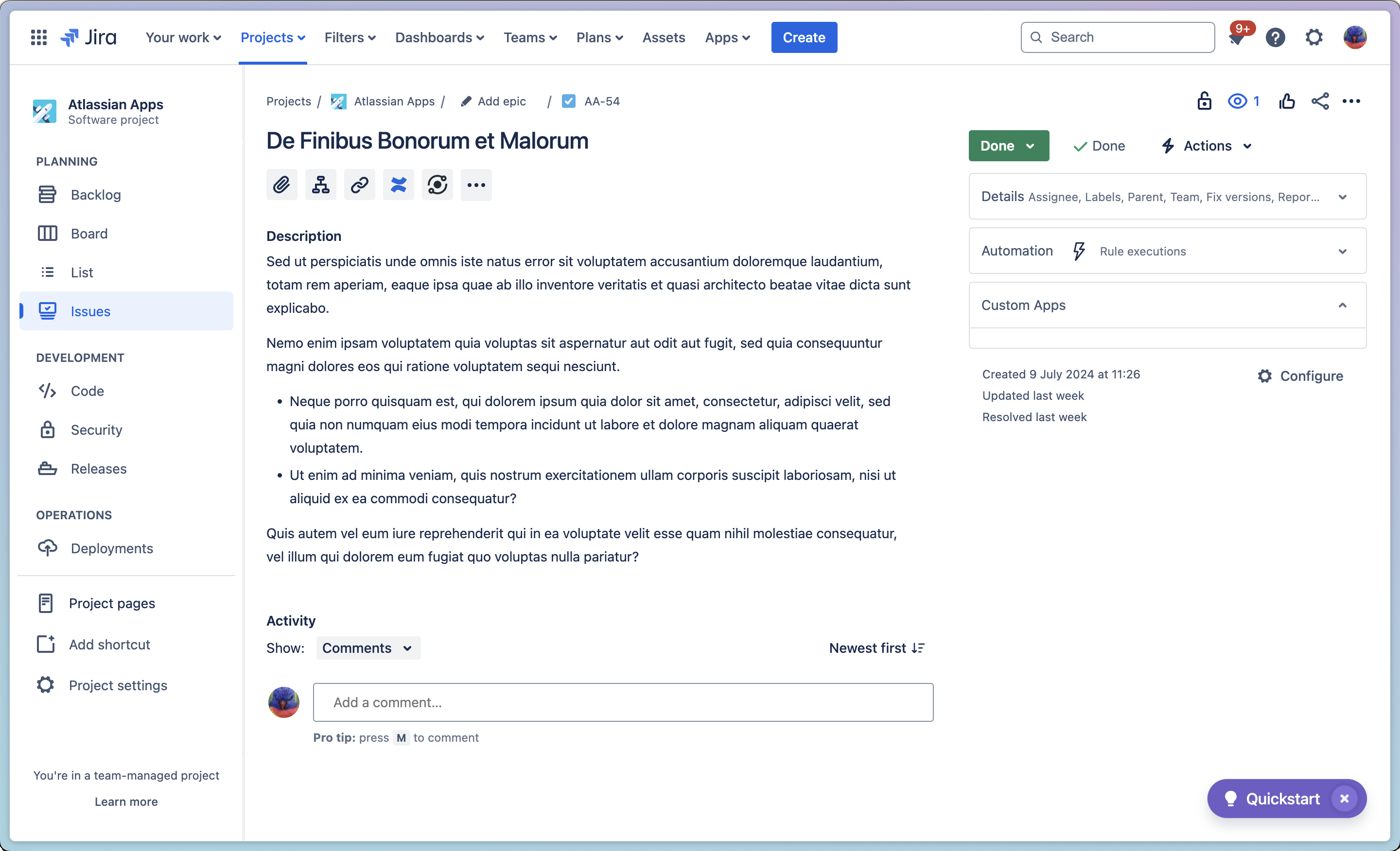 Jira Screenshot Three